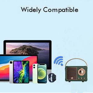 Retro Bluetooth-Speaker,Vintage Decor,Mini Wireless,Cute Old Fashion Style For Kitchen Desk Bedroom Office Party Outdoor Accessories ForIPhone Android_voghion.com