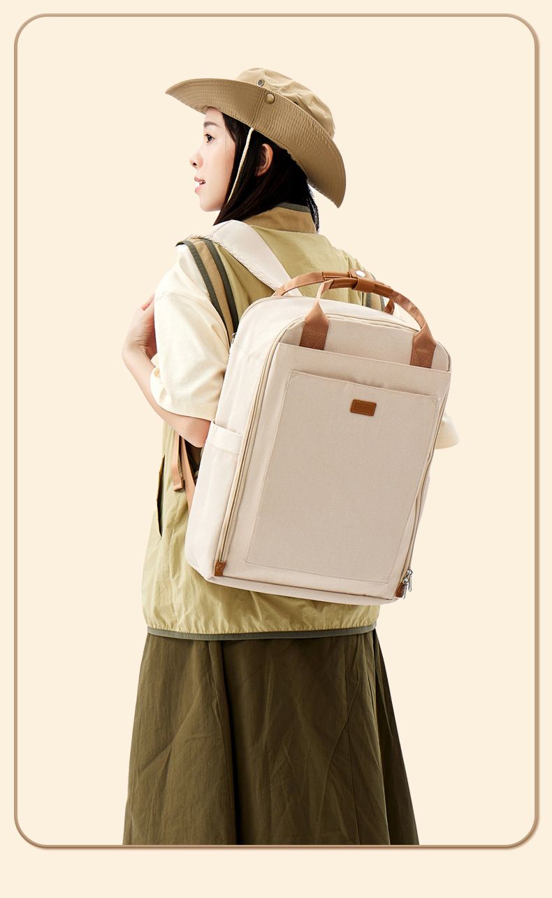 Stylish And Durable Unisex Backpack For Business Travel & Daily Commute, Spacious 16-Inch Laptop Compartment, Lightweight Oxford Fabric_voghion.com