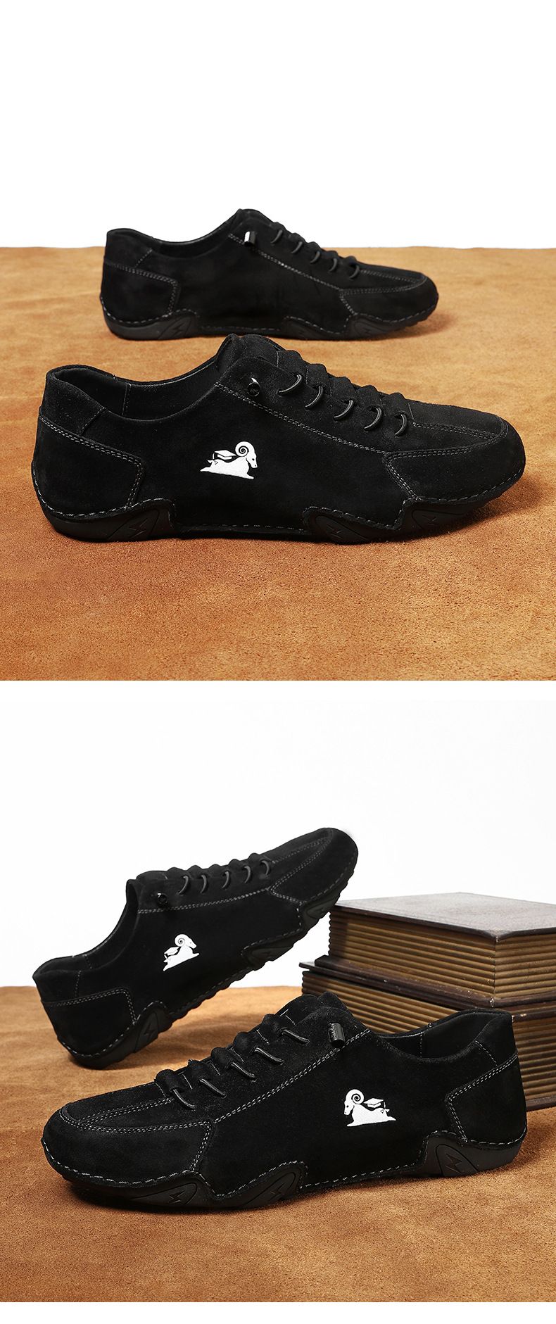 Erste Schicht Leder Herrenschuhe Low-Top Herren Freizeitschuhe Martin Schuhe Herren Octopus Herrenschuhe_voghion.com