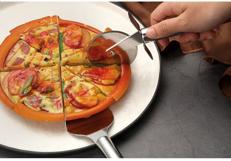 Stainless Steel Pizza Multi-Functional Kitchen Baking Tool Single Double Wheel Round Roller Cutter_voghion.com