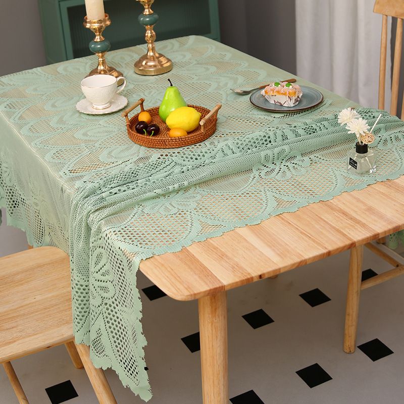 Tovaglia in pizzo tinta unita - Rettangolare, design moderno e minimalista per tavolo da pranzo e tavolino (copertura estetica per la casa, 152,4 x 228,4 cm)_voghion.com