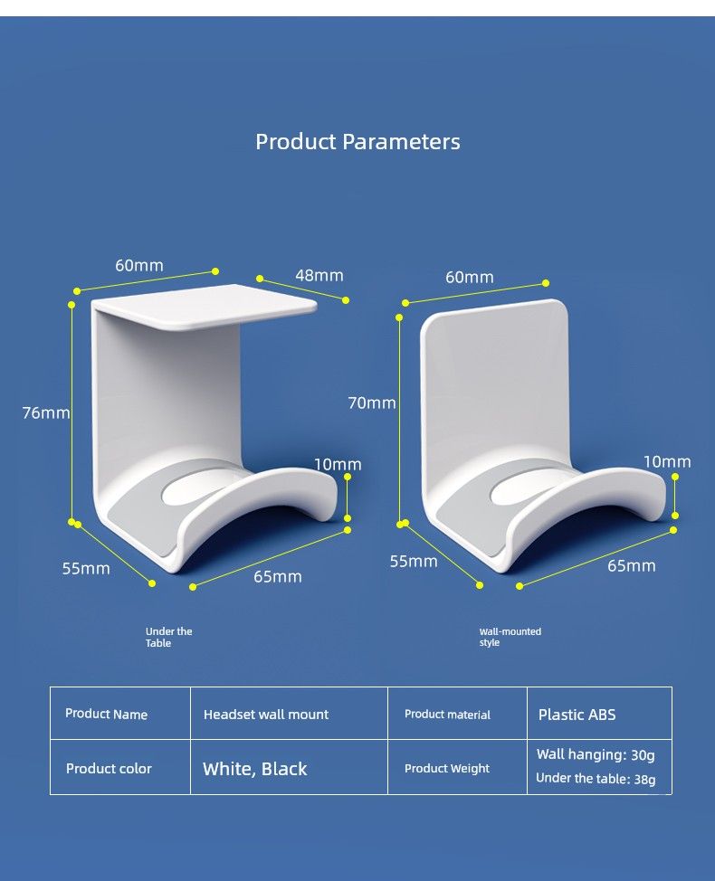 Bluetooth Computer Hook Dormitory Wire-Wrap Board Headphone Bracket_voghion.com
