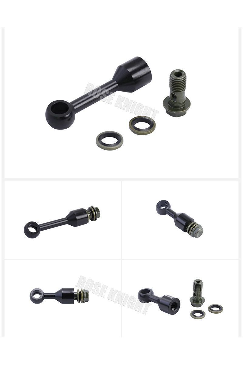 Manguera de freno de motocicleta de aleación de aluminio universal, soporte de tubo M10-1.25, junta de extensión de tubo de embrague hidráulico_voghion.com