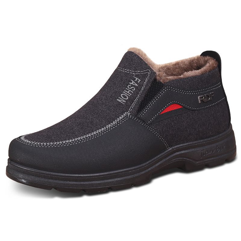 Baumwolle in Peking, Winter mit zusätzlicher Fleece-Wärme, weicher Sohle, rutschfest und lässig, Baumwollschuhe für ältere Menschen_voghion.com
