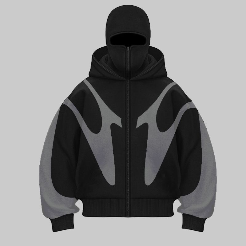 Roupas masculinas Ins Trendy Brand Double Hat Design exclusivo Moletom com capuz Outono e inverno Novos homens e mulheres Mesmo moletom solto_voghion.com