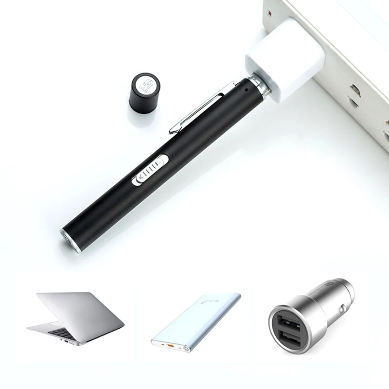 2 Modi Arbeits LED Taschenlampe Clip Inspektion Für Zahnarzt Camping Wandern Out USB Mini Licht Penlight Tasche Tragbare Stift Lampe_voghion.com