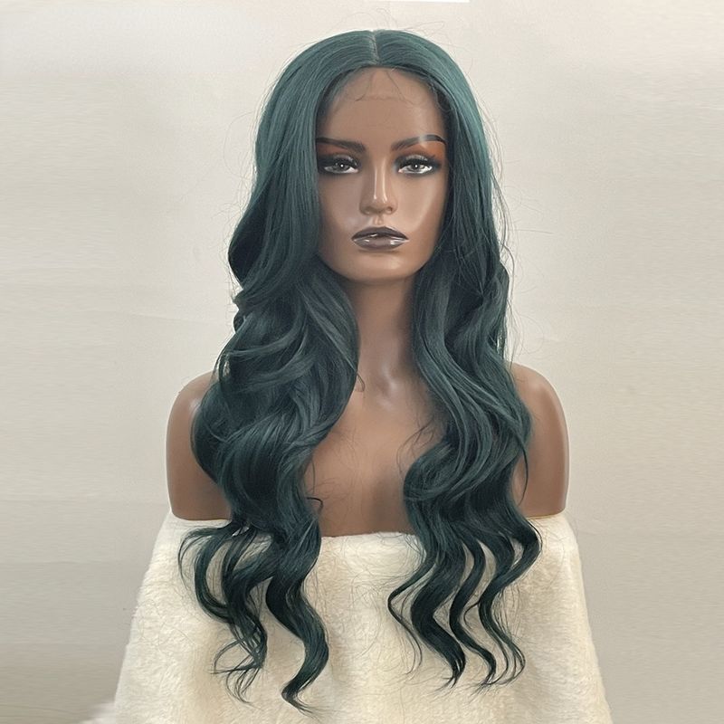 Haarverlängerungen & Perücken Rebecca Front Lace Perücke Haarperücken Damen Big Wave langes lockiges Haar Chemiefaser heiße Perücke_voghion.com