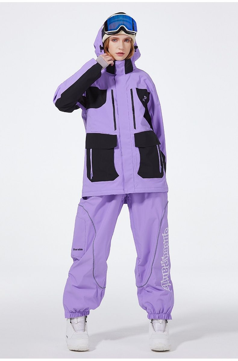 001 Men's Women's Winter Outdoor Snowboard And Pants Ski Suit Set New Model_voghion.com