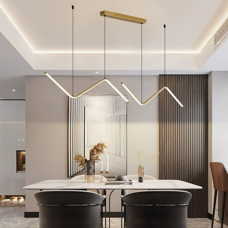 Restaurant Pendant Modern Tea Room Dining Nordic Threaded Minimalist Long Strip Light Luxury Creative Bar Table_voghion.com