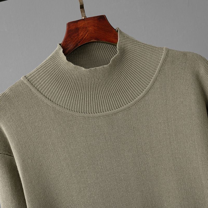 Completo elegante con abito a maniche lunghe e scialle – Abito midi invernale in maglia con cardigan drappeggiato abbinato (taglia unica, misto viscosa, nero/kaki/grigio)_voghion.com