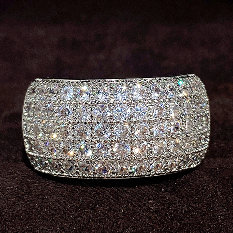 Anel folheado Cao Shi super brilhante cheio de diamante semicírculo zircão acessórios para anel feminino_voghion.com