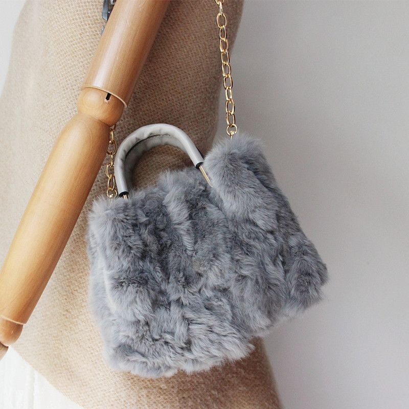Damen Neue vielseitige Mode Acryl handgefertigte Kette Tasche Metall Zubehör einzelne Schultergurt_voghion.com