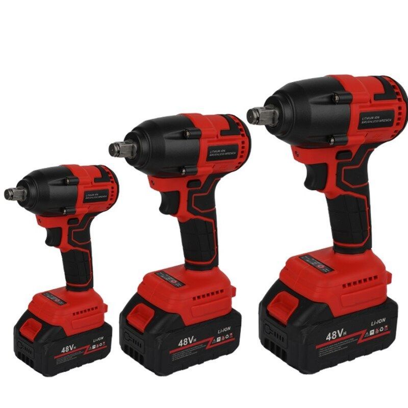With Cordless Wrench A 48V Drill Portable Piece Accessories Drill Impact Wrench Kit Brushless Cordless Batteries Impact Kit One_voghion.com