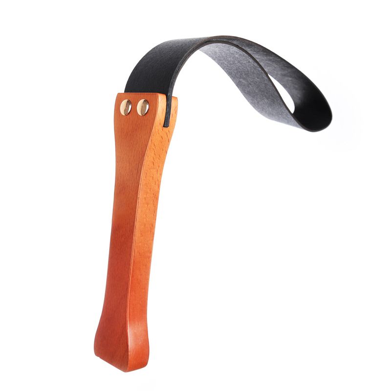 Prodotti sessuali sexy in pelle nera anticata in legno più retrò con manico in legno spesso, racchetta in legno con manico in legno massello, doppia pelle per uomini e donne_voghion.com
