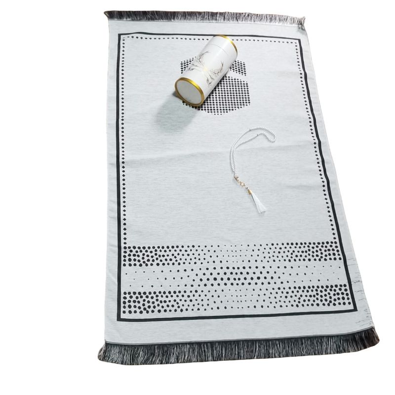Home Textile New White Square Woven Blanket Rosary Exquisite Souvenir Prayer Mat Portable Foldable Blanket_voghion.com
