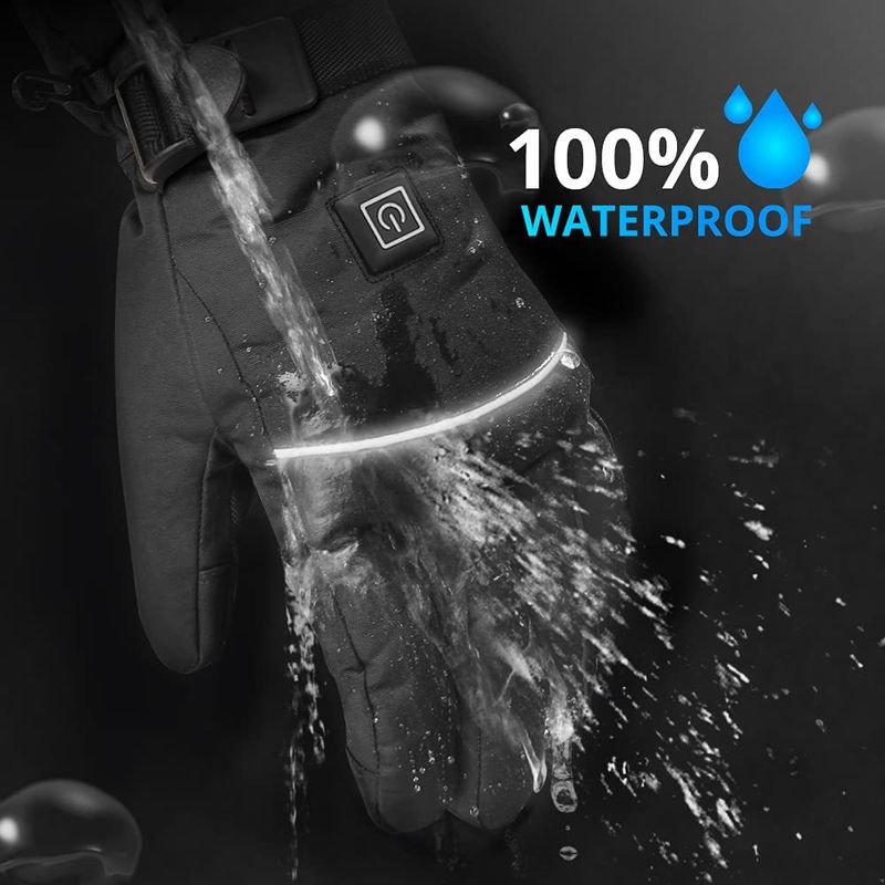 Cycling Gloves Riding Electric Heating Gloves Warm Windproof Waterproof Ski Heating Gloves Touch Screen Thickened_voghion.com