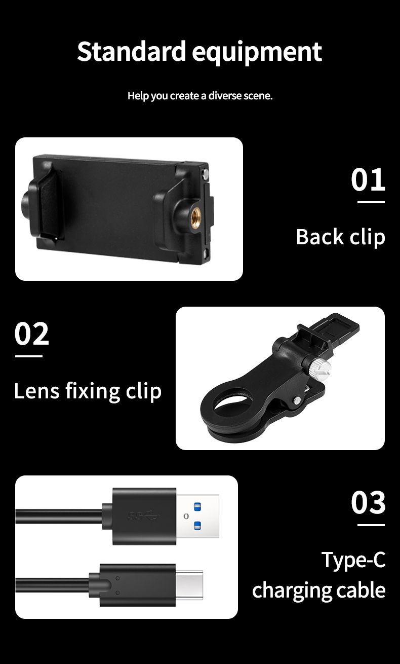 Mini Fill Light RGB LED Straight Pocket Video Photography Lighting Pocket Live Vlog Clip For Phone IPhone IPad Laptop Camera_voghion.com