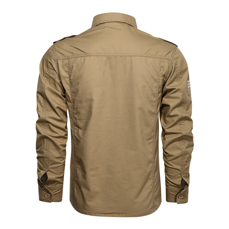 Camicia a maniche lunghe da uomo Camicie cargo alla moda 2021 Nuova inserzione Camicia casual taglia taglie forti per uomo247_voghion.com
