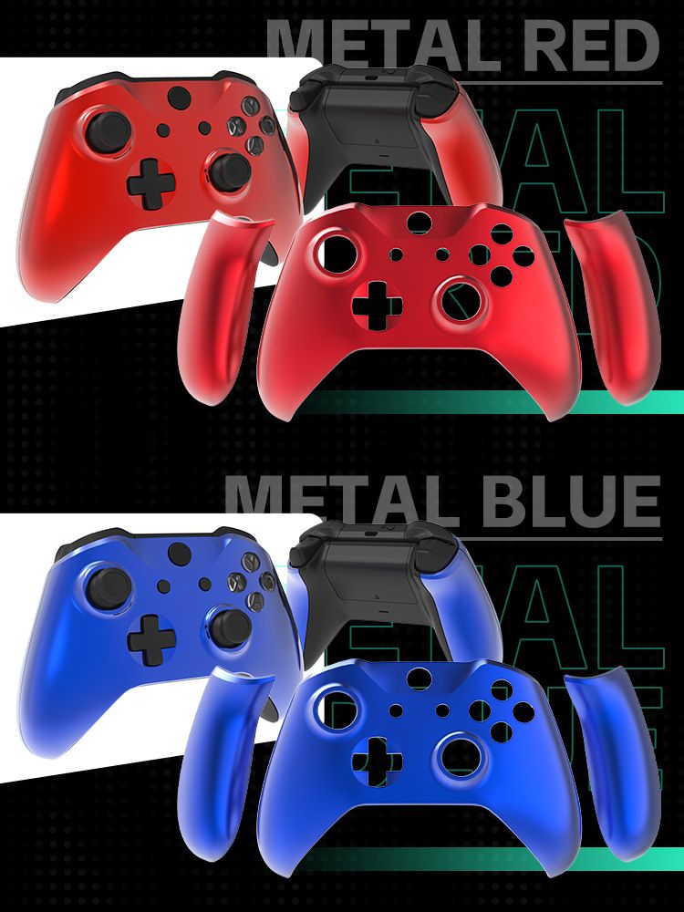 Beskyttelsesetui til Xbox One Slim Controller, X1 Slim Controller, øvre og nedre dæksel, galvaniseret skal, reparationsdele_voghion.com