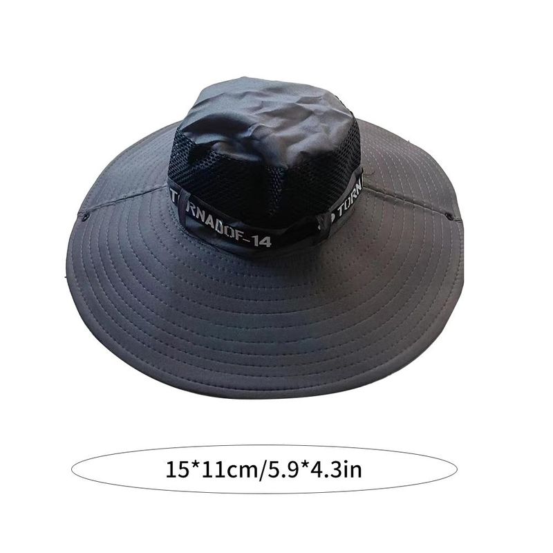 Chapeau de soleil à large bord de 5,9 pouces, protection UV, casquette de pêcheur respirante, pliable, pour hommes et femmes, pêche en plein air, randonnée, plage_voghion.com