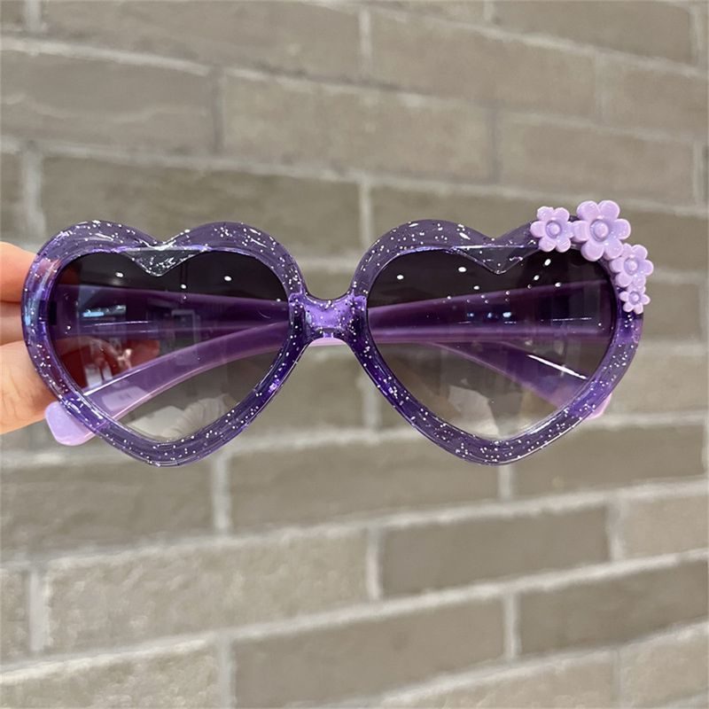 Occhiali da sole per bambini alla moda con cuore, per bambine e ragazzi, con simpatici cartoni animati e fiori, protezione solare per esterni, adorabili occhiali per bambini._voghion.com