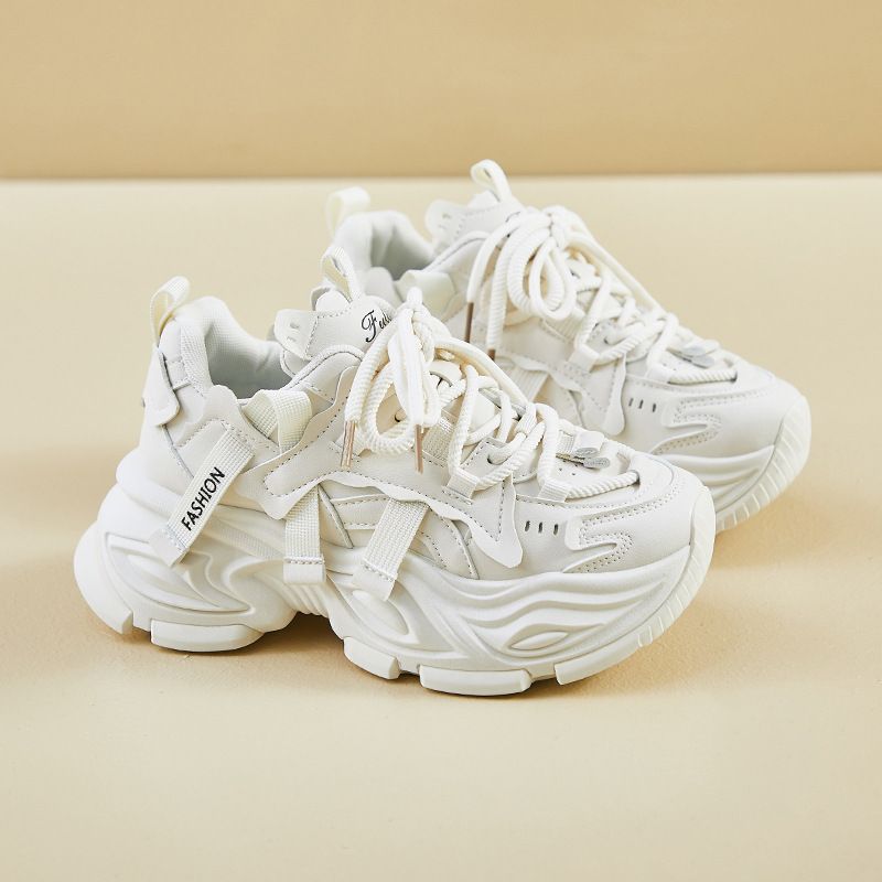 Scarpe da papà per studentesse, sportive, da corsa, casual, con plateau e altezza rialzata_voghion.com