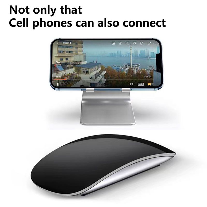 Mini ordinateur de bureau optique sans fil, 1200DPI, commande tactile, Plug Play, muet, réponse rapide, 2.4GHz, compatible Bluetooth_voghion.com