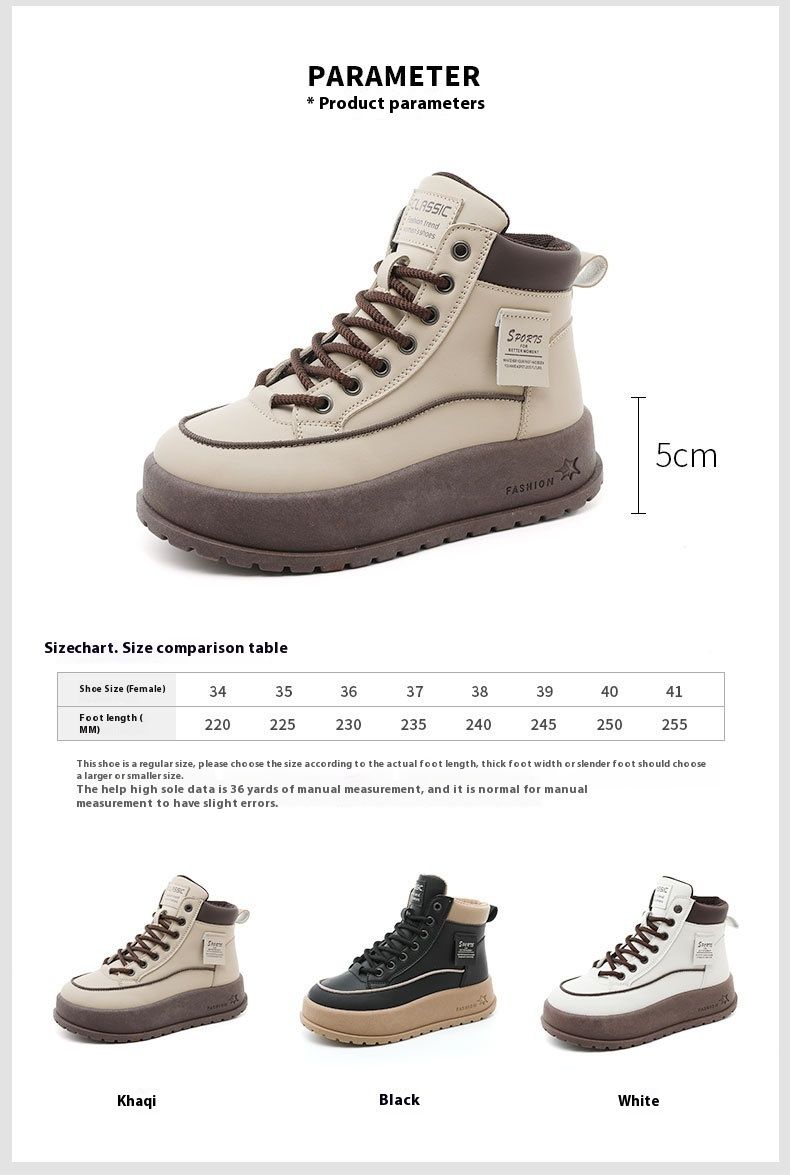 KT2806 new 2024 autumn winter warm high top women's with cotton shoes thick sole and plush to increase height for_voghion.com