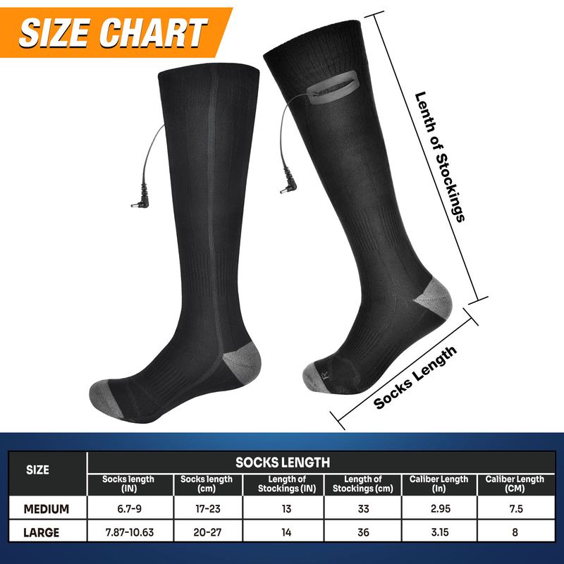 Neu für Männer und Frauen, Winter-Kälteschutz, Füße, Socken, warme Aufladung, Heizung, lange Schlauchsocken_voghion.com