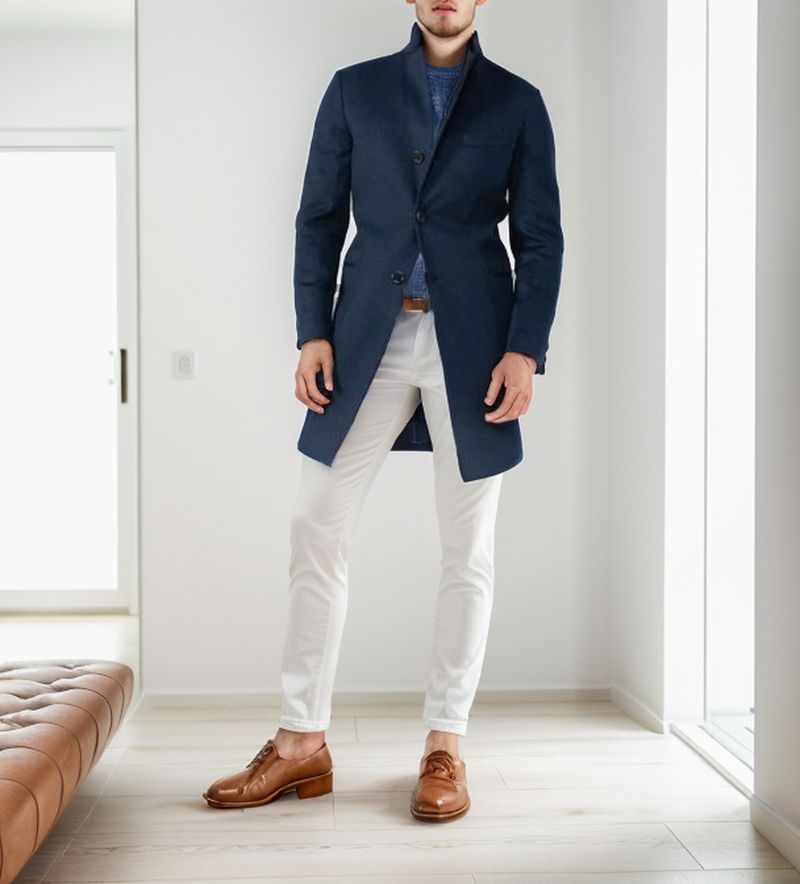 Thickened Version European Size Clothing British Style Men's Long Sleeve Coat Autumn Winter Wool Material Jacket Trendy_voghion.com