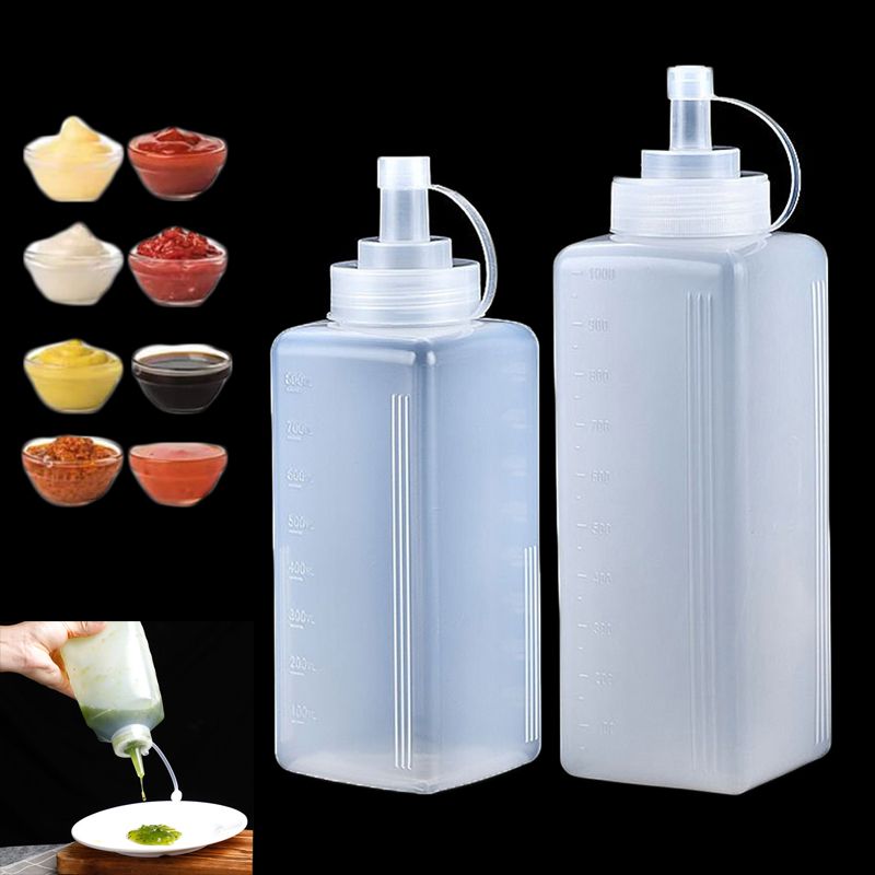 Dréckgewierzfläsch mat Deckel Plastik-Dréckfläsch Konfitür Salatdressing-Spender Kichenaccessoiren_voghion.com