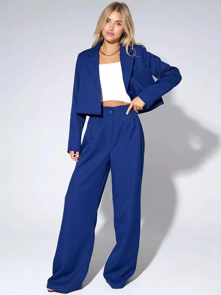 Dameskleding Herfst Nieuwe Mode Casual Kort Klein Pak Slim Fit Broek Damespak_voghion.com