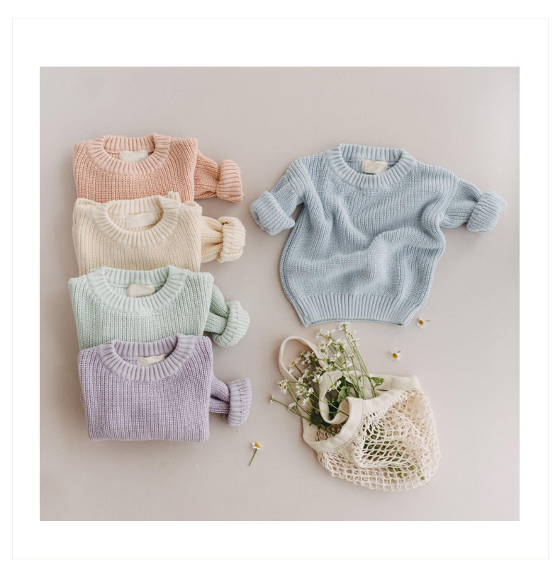 Ins hot style foreign trade cross-border children's clothing baby sweater baby boy girl child autumn and winter loose knitted jacket_voghion.com