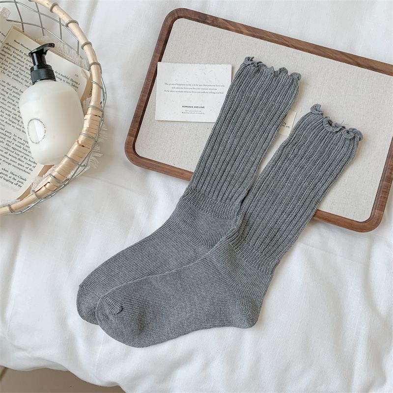 Estilo universitario de moda para mujeres primavera verano color sólido tejido grueso rayas verticales tubo largo holgado Ins tendencia encaje_voghion.com