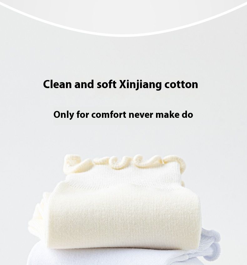 Chaussettes femme printemps et été coton sweat anti-odeur section fine de chaussettes mi-mollet oreille en bois dentelle marée avec chaussettes empilées industrie des chaussettes Zhuji_voghion.com