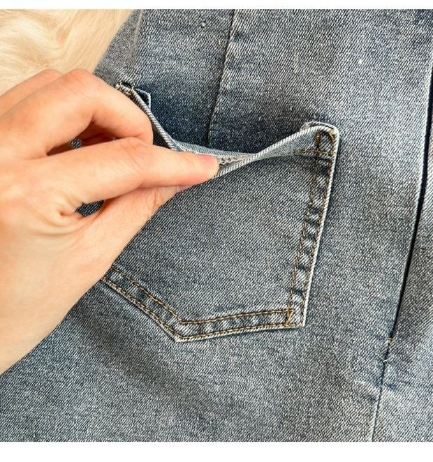 Women's Denim Jacket & High Waist Pencil Skirt Two-Piece Set - Slim Fit Short Cropped Blazer With Button Front & Bodycon Mini Skirt (Blue, S/M/L)_voghion.com