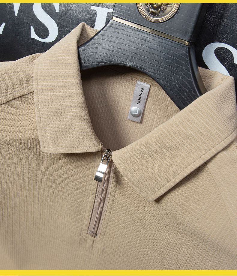 Polo d'été décontracté à manches courtes pour homme, coupe ajustée, col rabattu, tendance_voghion.com