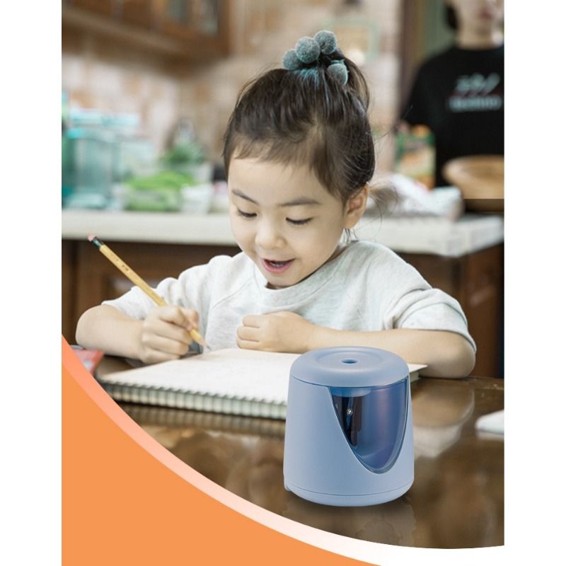 Sacapuntas eléctrico automático multifuncional, resistente, USB, mecánico, para escuela, papelería infantil, regalo_voghion.com