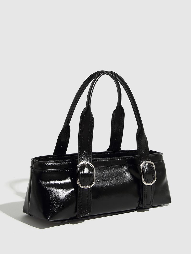 Borse da donna Borsa Boston Borsa a mano con fibbia retrò Borsa da polso con cerniera per motocicletta_voghion.com