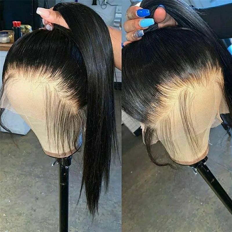 Kuum müük 360 Full 13x4 Läbipaistev esiosa Inimese juustest parukad naistele 30/36 tolli Brasiilia luust sirged 13x6 pitsist eesmised parukad_voghion.com