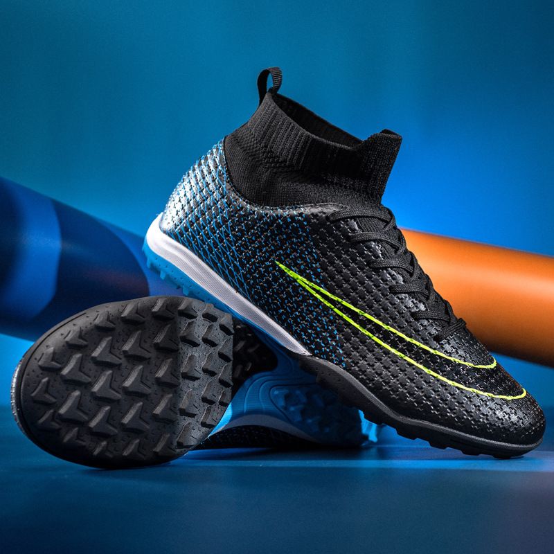Neues Paar Fußballschuhe für Herren mit hohen Spitzen und langen, gebrochenen Nägeln, Trainingssportschuhe_voghion.com