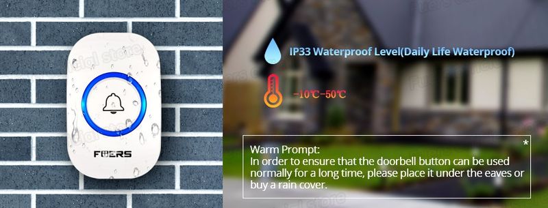 Fuers Drahtlose Türklingel Wasserdicht Willkommen Chime Home Türklingel Intelligente 32 Songs Smart Alarm Mit Batterie Für Shop_voghion.com