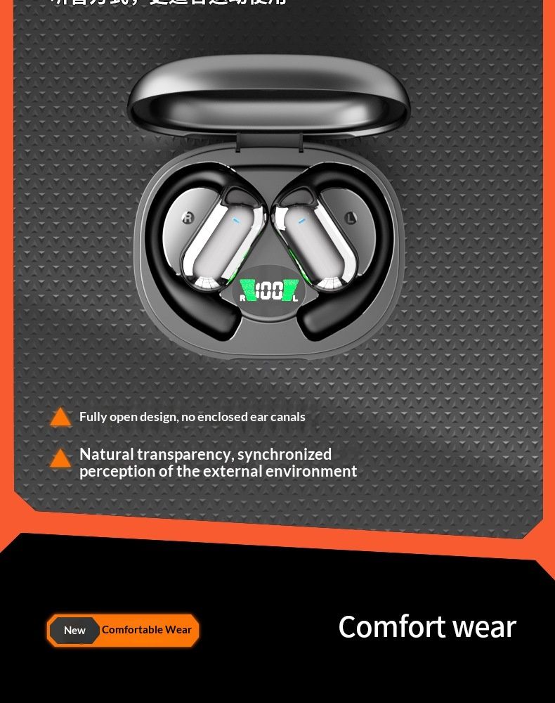 Free Shipping Huaqiangbei Over-Ear Bluetooth Wireless Noise Cancelling Open-Ear Non-In-Ear New Running Sports Headphones_voghion.com