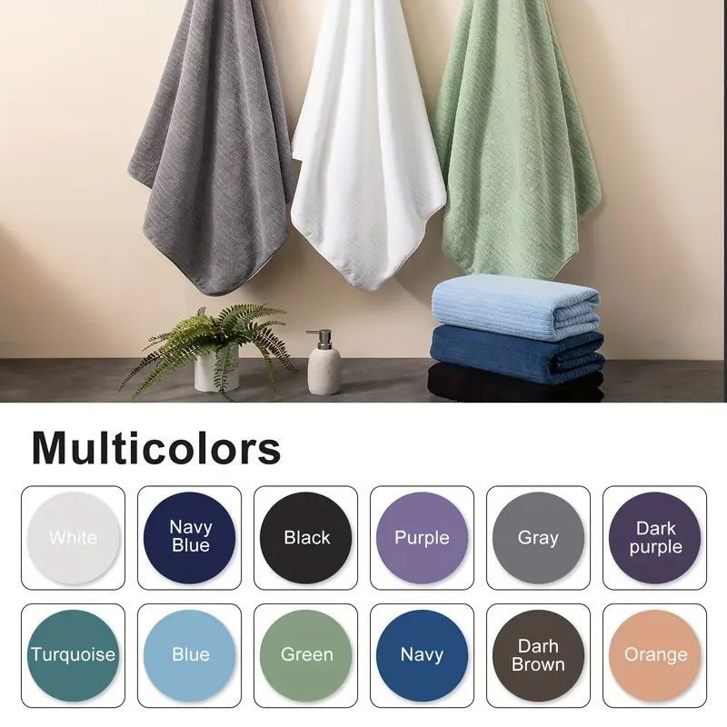 4-piece Set Of Oversized Bath Towels, 35 Inch X 70 Inch Oversized Microfiber Absorbent XL Bath Towels, Ultra Soft Bathroom Towel Set, Quick Drying Plus Large Shower Towels Suitable For Family Hotels_voghion.com