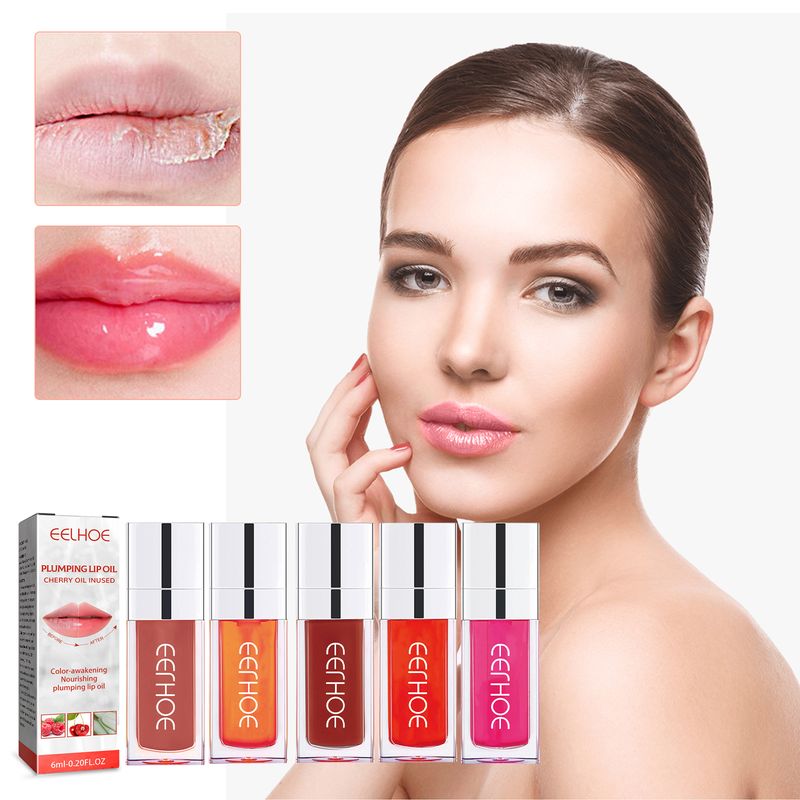 EELHOE Volumizing Lip Glaze Volumizing Lip Care Desalting Lip Lines Hydrating Hydrating Glass Lip Gloss Oil_voghion.com