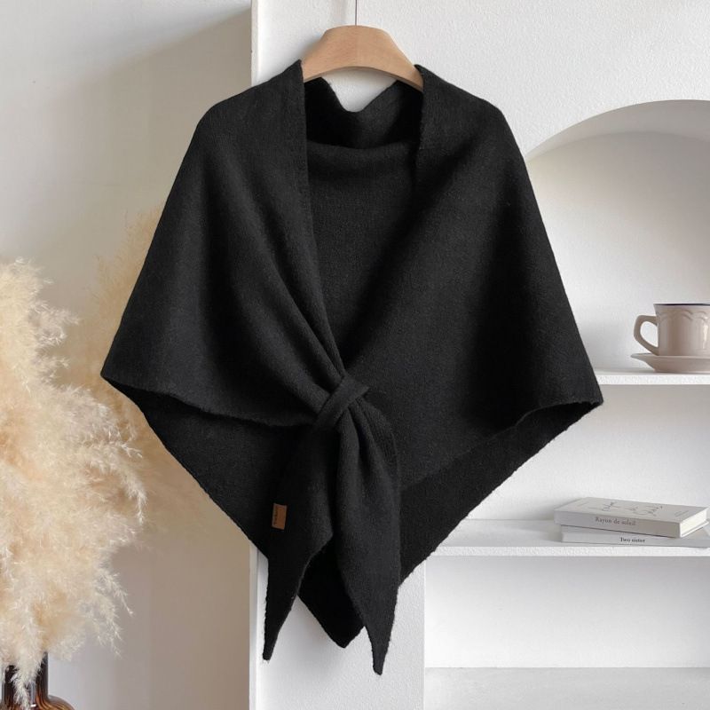 Sciarpa versatile da collo in tinta unita, stile triangolo, calda e calda, per donna, primavera estate 2025_voghion.com
