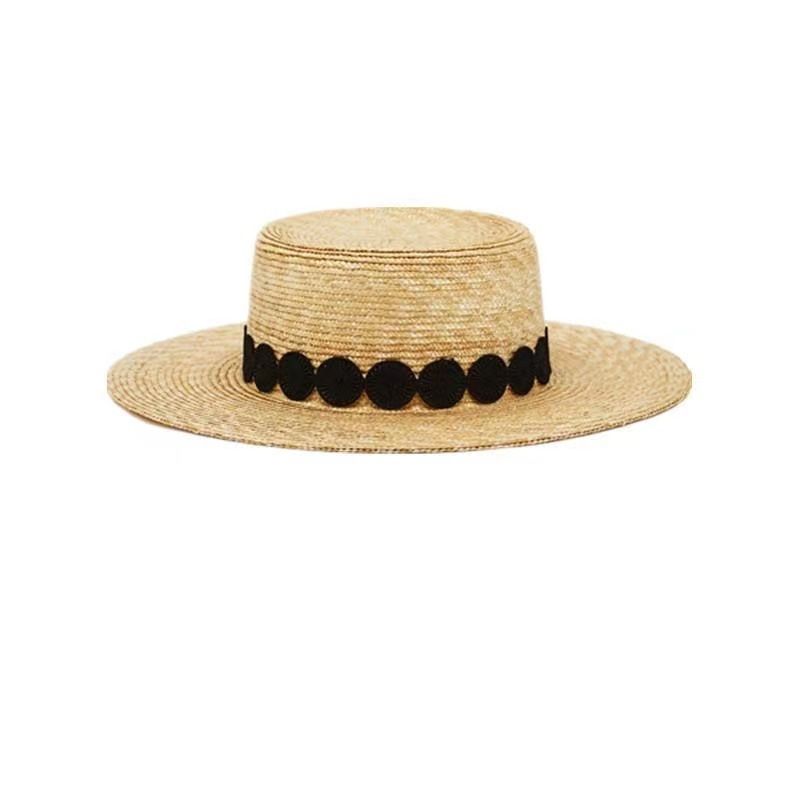 Cappello da sole da viaggio per esterni, con tesa larga, in paglia, con decorazione in pizzo, nuovo, primavera estate_voghion.com