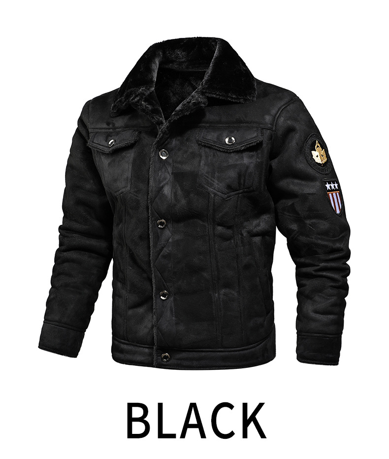 Herrenbekleidung neue Herbst- und Winterjacke für Herren mit integriertem Pelz und Plüschfell, Arbeitskleidung, lässige Herrenjacke, Fabrikgroßhandel_voghion.com