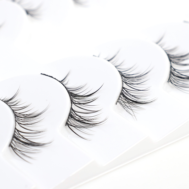 Pairs Natural 5/7/10 Short False Eyelashes Manga Lashes 3d Faux Mink Eyelashes Soft Winged Natural Realist_voghion.com
