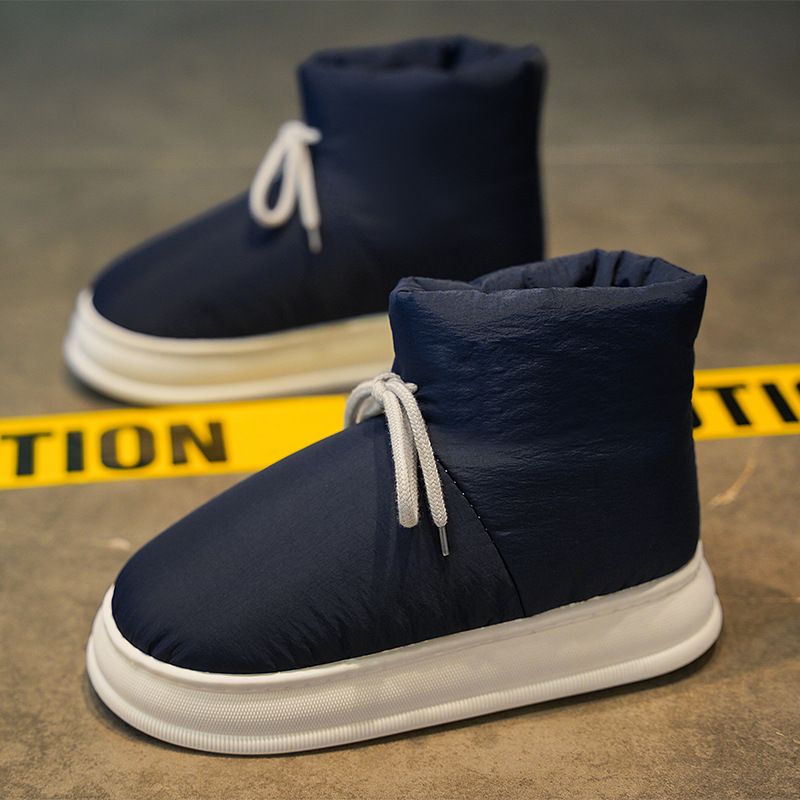Męskie buty na wysokim obcasie z materiału puchowego, z podszewką z polaru, pogrubione, ciepłe, nowe, zimowe, odporne na zimno, Northeast_voghion.com